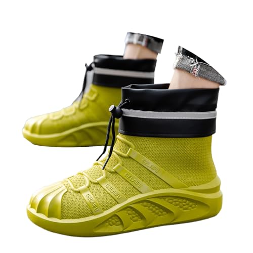 Herren Schneestiefel Winter Thermo wasserdichte Arbeitsschuhe mit Dämpfung für Outdoor Aktivitäten Freizeit (D-Green, 40) von Generic