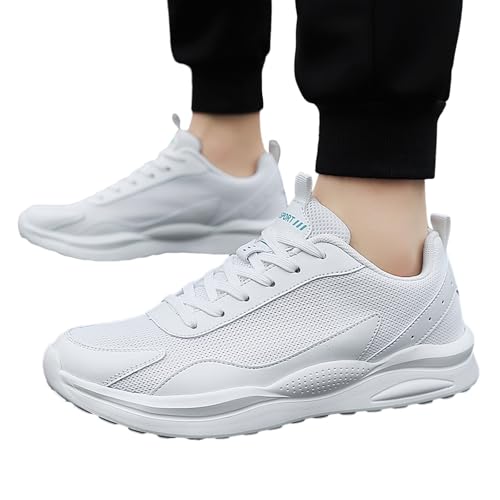 Herren Schuhe Sneakers, Laufschuhe Herren Running, Turnschuhe Luftpolster Shoes Halbschuhe Mit Elastische Schnürsenkel Fashion Leicht Joggingschuhe rutschfeste Arbeitsschuhe Freizeit Wanderschuhe von Generic
