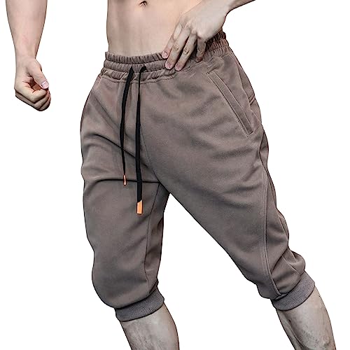 Herren Shorts 3/4 Lang Sporthose Einfarbige Sport Kurzhose Sommer Lauf Jogginghose Taschen Trainingshose Männer Freizeithose,XXL Herren Shorts 3/4 Lang Sporthose Einfarbige Sport Kurzhose Sommer Lauf Jogginghose Taschen Trainingshose Männer Freizeithose,XXL von Generic