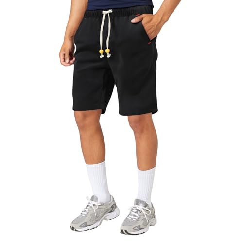 Herren Shorts Sommer Baumwolle Kurz Hosen mit Gummizug Leicht Sommershorts Freizeithose mit Taschen von Generic