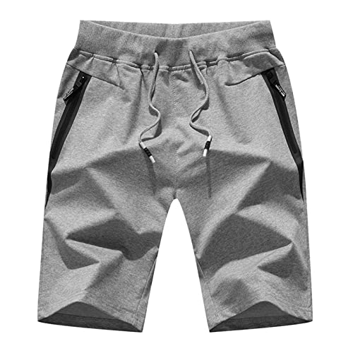 Herren Shorts Sommer Cargoshorts Kurze Hose Stretch Bermuda Mit Reißverschluss Casual Sporthose Jogging von Generic