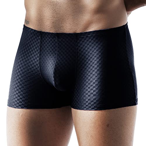 Herren Slip Erotische Sommer weich dünne transparente Eisseide Boxer atmungsaktiv Männer Taille Nicht-Unterwäsche Unterhose Männer Shorts von Generic
