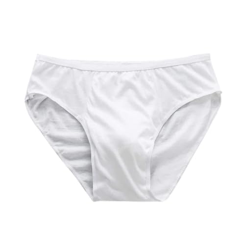 Herren Slip Microfaser Slip Baumwolle Slips Männer Tanga String Sport Unterwäsche Bequeme Weiche Tangaslip Unterhosen Sportunterwäsche Weiß XXL von Generic