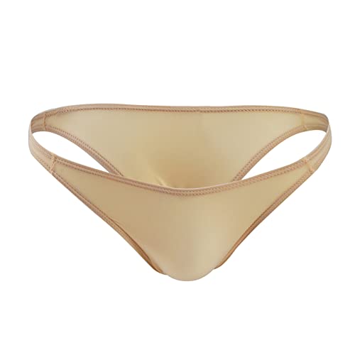 Herren Slip Mini Unterhose Slips Männer String Tanga Stretch Unterwäsche Bequeme Weiche Tangaslip Low-Rise Sportunterwäsche Beige Einheitsgröße Herren Slip Mini Unterhose Slips Männer String Tanga Stretch Unterwäsche Bequeme Weiche Tangaslip Low-Rise Sportunterwäsche Beige Einheitsgröße von Generic