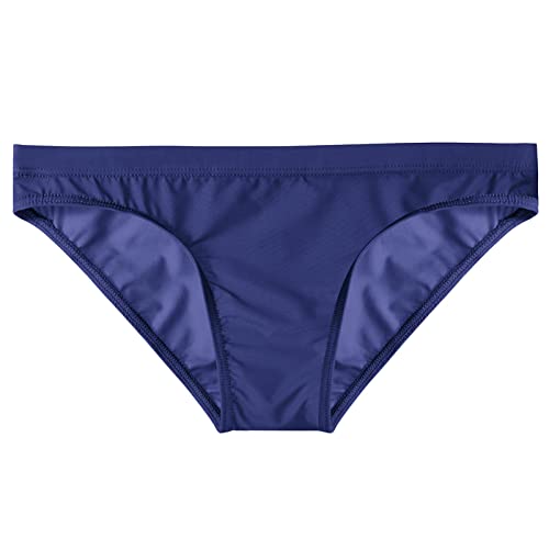 Herren Slips MäNner Eisseide Ultra DüNne No Penis Pouch Thong Durchsichtige Erotisch WäSche Atmungsaktiv Strings Bequeme UnterwäSche Sexy Weich Badehosen Briefs von Generic