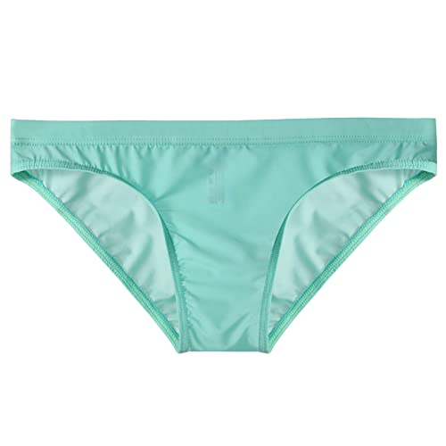 Herren Slips MäNner Eisseide Ultra DüNne No Penis Pouch Thong Durchsichtige Erotisch WäSche Atmungsaktiv Strings Bequeme UnterwäSche Sexy Weich Badehosen Briefs von Generic