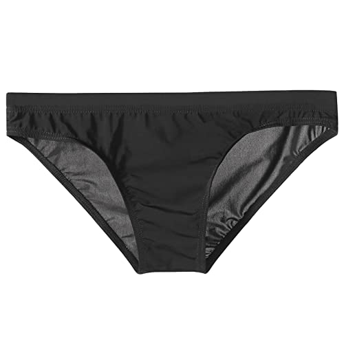 Herren Slips MäNner Eisseide Ultra DüNne No Penis Pouch Thong Durchsichtige Erotisch WäSche Atmungsaktiv Strings Bequeme UnterwäSche Sexy Weich Badehosen Briefs von Generic