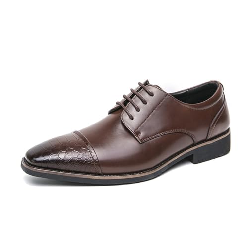 Herren Smoking Schuhe Party Hochzeit Kleid Schuhe Für Männer Business Formal Schnürung,Braun,43 EU Herren Smoking Schuhe Party Hochzeit Kleid Schuhe Für Männer Business Formal Schnürung,Braun,43 EU von Generic