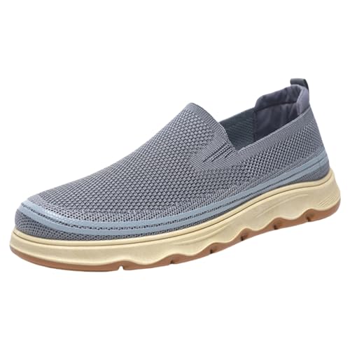 Herren-Sneaker, flach, ohne Schnürsenkel, Sportschuhe, Laufen, rutschfest, bequem, leichte Sneaker, Wanderschuhe, Tennis, Sneakers, grau, 47 EU Herren-Sneaker, flach, ohne Schnürsenkel, Sportschuhe, Laufen, rutschfest, bequem, leichte Sneaker, Wanderschuhe, Tennis, Sneakers, grau, 47 EU von Generic