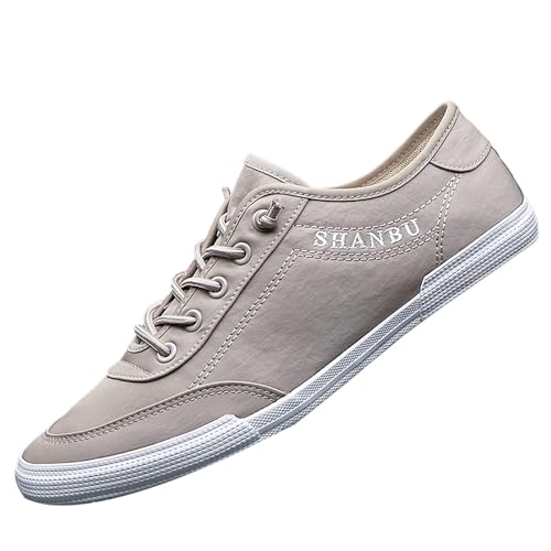 Herren-Sneaker, flach, rund, Segeltuch, leicht, atmungsaktiv, Sportschuhe, Walking, modisch, lässig, Outdoor-Sneaker, kaki, 39 EU Herren-Sneaker, flach, rund, Segeltuch, leicht, atmungsaktiv, Sportschuhe, Walking, modisch, lässig, Outdoor-Sneaker, kaki, 39 EU von Generic