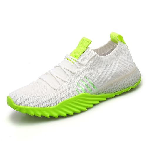 Herren Sneaker Leichte Atmungsaktive Sportschuhe Bequeme Freizeitschuhe Für Damen Herren Mode Vielseitige Laufschuhe Mit Großen Größen (Green, 40) von Generic