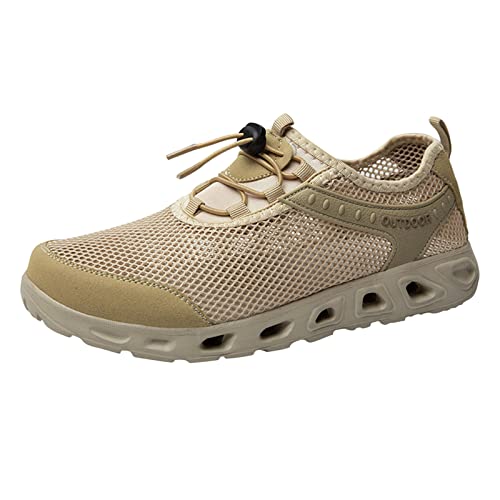 Herren Sneaker Trekkingschuhe Mit Erhöhungen Mesh Atmungsaktiv Slip On Joggingschuhe Einfarbig Lightweight rutschfeste Schlupfschuhe Joggingschuhe Unisex Breathable von Generic