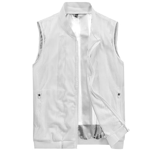 Herren Sommer Mesh Radfahren Reise Reißverschluss Weste Sommerweste Ärmellose Jacke Stehkragen Softshell Fahrradweste Wasserdicht Winddicht Sportweste Ultra Leichtgewicht Für Radfahren Herren Sommer Mesh Radfahren Reise Reißverschluss Weste Sommerweste Ärmellose Jacke Stehkragen Softshell Fahrradweste Wasserdicht Winddicht Sportweste Ultra Leichtgewicht Für Radfahren von Generic
