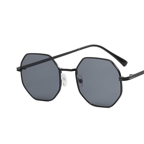 Herren Square Oversized Frame Sonnenbrille Damen Strand Urlaub Shopping Sonnenbrille(Black) von Generic