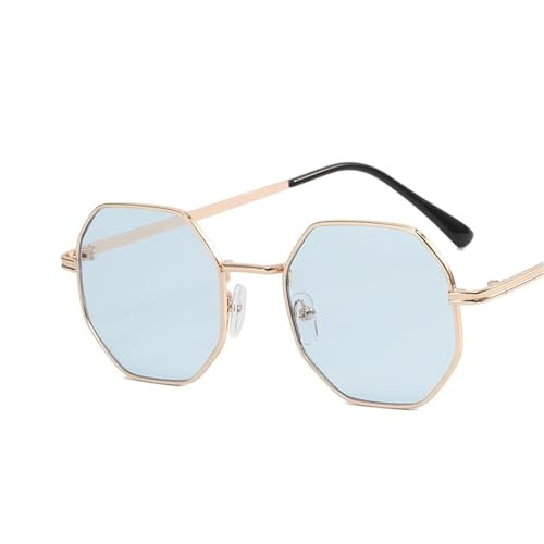 Herren Square Oversized Frame Sonnenbrille Damen Strand Urlaub Shopping Sonnenbrille(Blue) von Generic