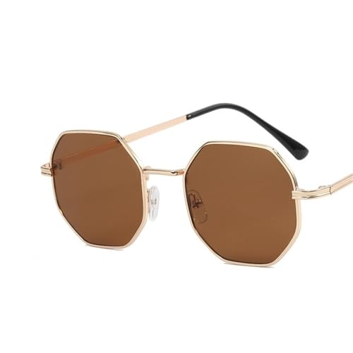 Herren Square Oversized Frame Sonnenbrille Damen Strand Urlaub Shopping Sonnenbrille(Brown) von Generic