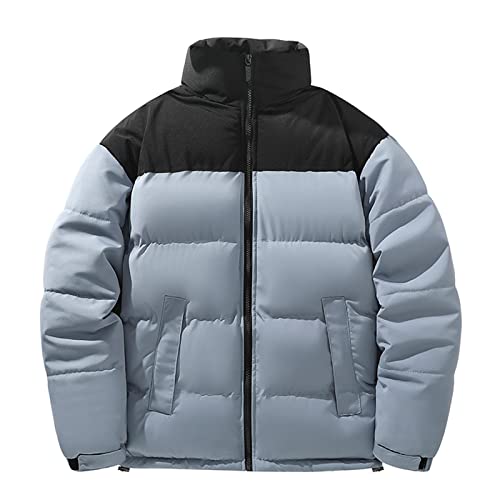 Herren Steppjacke Winterjacke PufferE Jacke ohne Kapuze Herrenjacke Übergangsjacke Männer Warm Outdoorjacke Daunenjacken Windjacke Steppjacken für Herren Sportjacke Outdoorjacke A XXL von Generic