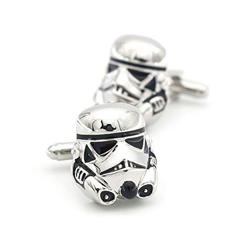 Herren Stormtrooper Manschettenknöpfe Kupfer Material Silber FarbeNützlich und praktisch von Generic