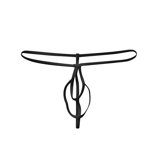 Herren String - Komplett Ouvert - Herren/Männer - Schwarz - Einheitsgröße One Size Erotische ReizwäSche Ouvert String Tanga Herren Transparent Herren Slips Low Rise Briefs Herren Gay von Generic