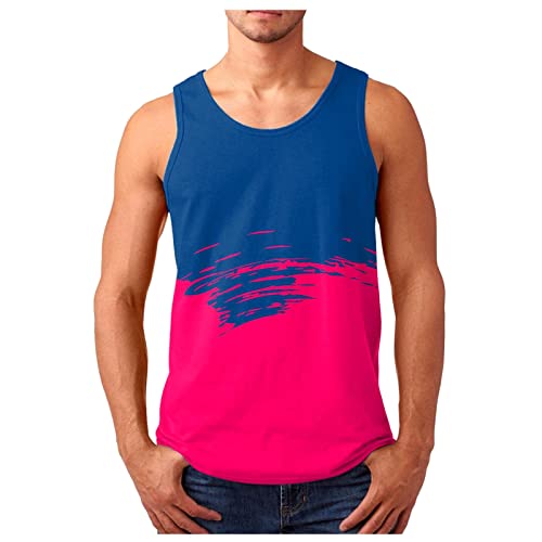 Herren Tank Top 3D Gedruckt Achselshirts Cut Kleidung Mode Muskelshirts Off Shirt Sport äRmelloses 2023 Hawaii Tank Top Herren,9-RedRed,L von Generic