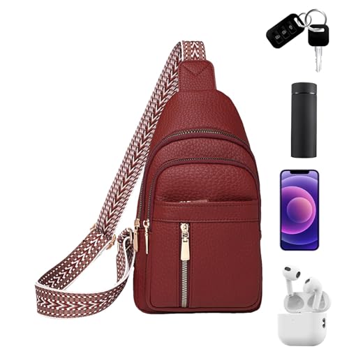 Herren-Tasche, kleine Umhängetasche für Damen – Ein-Schulter-Reisetasche | Kleine Umhängetasche, lässiger Brustbeutel für Frauen für Reisen im Freien, rot, Se référer au descriptif Herren-Tasche, kleine Umhängetasche für Damen – Ein-Schulter-Reisetasche | Kleine Umhängetasche, lässiger Brustbeutel für Frauen für Reisen im Freien, rot, Se référer au descriptif von Generic