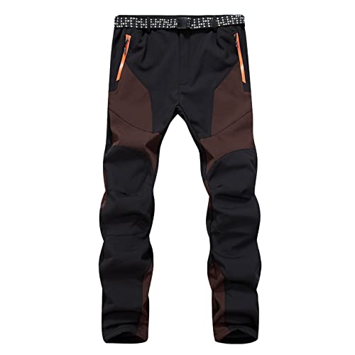 Herren Thermohose Gefüttert Winterhose Jogger Hosen Warme Bequeme Sweatpants Fleece Hosen Wanderhose Teddy-Fleece Jogginghose Thermo Winddichte Trekkinghose Winter Fitnesshose Trainingshose von Generic
