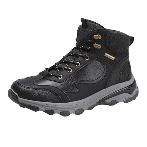 Herren Trekkingschuhe Atmungsaktive rutschfeste, Wanderschuhe Breite Füße Leder Stiefel, Leichte Wanderstiefel Outdoor, Knöchel Schuhe Herren Sneaker Ultralight Sportschuhe Für Camping von Generic