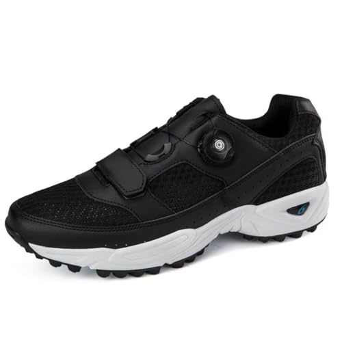 Herren Walking Golfschuhe Mode Tennis Turnschuhe Atmungsaktiv Golfer Sport Gym Fitness Trainer,Schwarz,40 EU von Generic