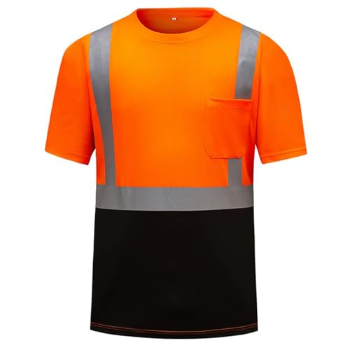 Herren Warnschutz T-Shirt Baumwolle Kurzarm Arbeitsshirt Arbeits Warnshirt Reflektierende Arbeitshemd Sommer Tshirt Warnweste Outdoor Arbeitskleidung Warehouse Deals Angebote Orange 3XL Herren Warnschutz T-Shirt Baumwolle Kurzarm Arbeitsshirt Arbeits Warnshirt Reflektierende Arbeitshemd Sommer Tshirt Warnweste Outdoor Arbeitskleidung Warehouse Deals Angebote Orange 3XL von Generic