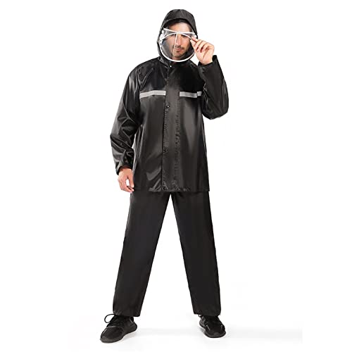 Herren Wasserdicht Regenanzug Zweischichtig Reflektierend Regenjacke Locker Luftig Regenhose 2-teiliges Sets Große Größen Outdoor Arbeitsanzug Mit Kapuzen Herren Wasserdicht Regenanzug Zweischichtig Reflektierend Regenjacke Locker Luftig Regenhose 2-teiliges Sets Große Größen Outdoor Arbeitsanzug Mit Kapuzen von Generic