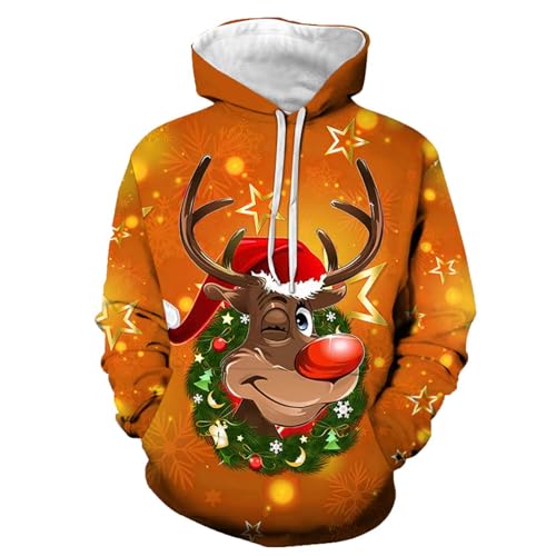 Herren Weihnachtspullover Rentier Lustig 3D Hoodie Herren Sweatshirts Weihnachts-Pullover für Männer Weihnachtsmann Weihnacht Pullover Ugly Christmas Sweater Weihnachts Hoodie Herren Weihnachtspullover Rentier Lustig 3D Hoodie Herren Sweatshirts Weihnachts-Pullover für Männer Weihnachtsmann Weihnacht Pullover Ugly Christmas Sweater Weihnachts Hoodie von Generic