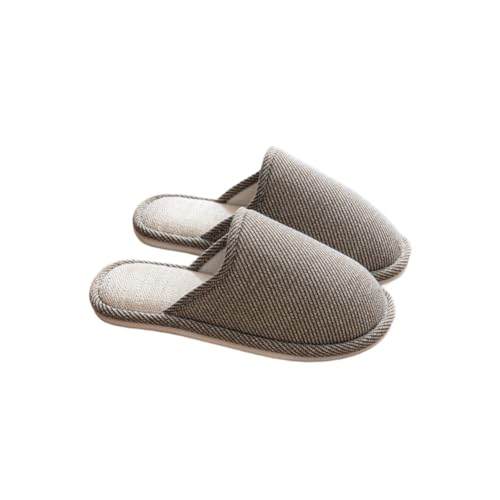 Herren Winter Pantoffeln Home Lässig Komfort Damen Hausschuhe Innen Rutschfest Flach Memory Schaum 44-45 EU,Kaffee von Generic