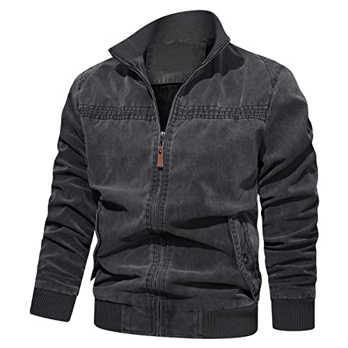 Herren Winterjacke Bomberjacke Jeansjacke Cargo Jacke Baseballjacke Steppjacke Thermojacke Freizeitjacke Softshelljacke Pilotenjacke Sweatjacke Denim Übergangsjacke Fleece Gefüttert von Generic