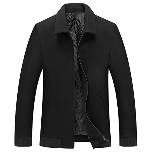 Herren Wintermantel - Wollmantel mit Stehkragen Peacoat Lang Herbst Wollmantel Große Größen Bequeme Windbreaker Locker Outdoorjacke Oversized Herbstmantel Freien für Herren Herren Wintermantel - Wollmantel mit Stehkragen Peacoat Lang Herbst Wollmantel Große Größen Bequeme Windbreaker Locker Outdoorjacke Oversized Herbstmantel Freien für Herren von Generic