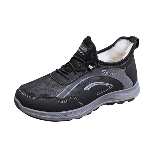 Herren Winterstiefel Warm Winterschuhe Gefüttert Leicht Winterschuhe Wasserdicht Wanderschuhe Wasserdicht Kurzschaft Stiefeletten Schneeschuhe Winterboots Wanderhalbschuhe Boots von Generic