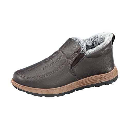 Herren Winterstiefel Wasserdicht Winterboots Gefüttert Schneeschuhe rutschfest Trekkingschuhe Outdoor Kurzschaft Stiefeletten Wanderschuhe Trekkingschuhe Warm Schneeschuhe Halbschaft von Generic