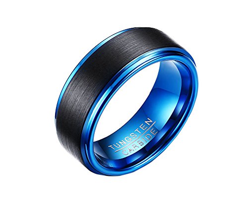 Herren Wolframring 8MM Ehering Gold Matt Finish von Generic