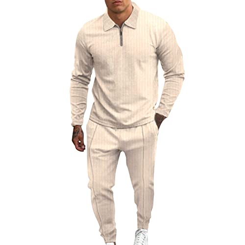 Herren Zweiteiliger Mode Casual Nachtwäsche Hosen Baumwolle Pijama Set Homewear Schlafoverall Overall Jumpsuit Lang Warm Pyjama Herbst Winter Langarm Hausanzug Sleepwear Set Pyjamahose Schlafanzug von Generic