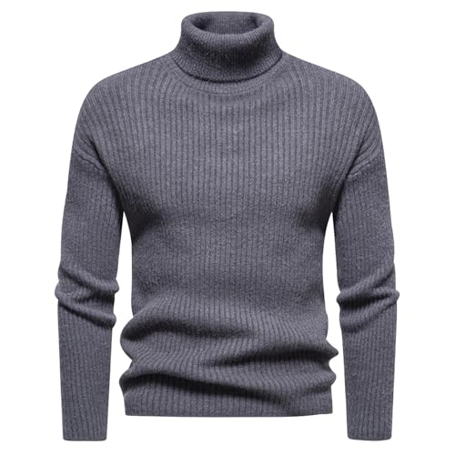 Herren warm Thermo Oberteil - Langarm Turtleneck Pullover Warm Innenfleece Tops Lange Ärmel und gemütliche Passform Winter, warmes Hemd Ski Motorrad Sport Funktionsunterwäsche mit Innenfleece von Generic