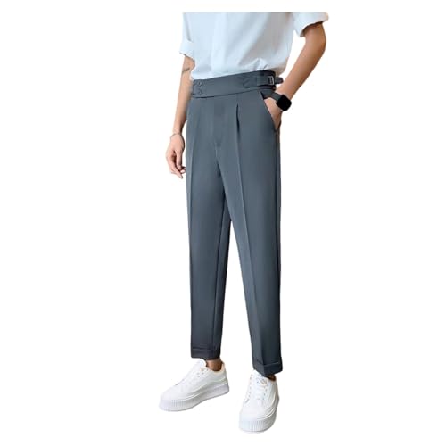 Herrenkleid Hose Verjüngte Feste Farbanzug Pant Hose Lässige Leichte Hautfreundliche Kleidhose von Generic