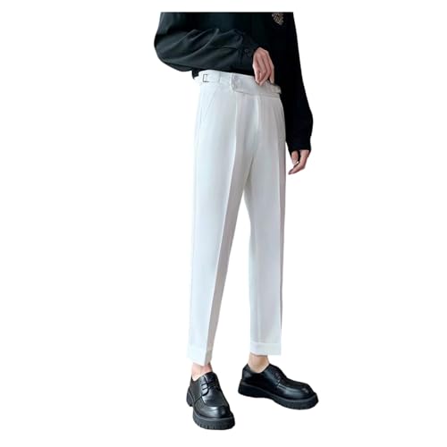 Herrenkleid Hose Verjüngte Feste Farbanzug Pant Hose Lässige Leichte Hautfreundliche Kleidhose von Generic