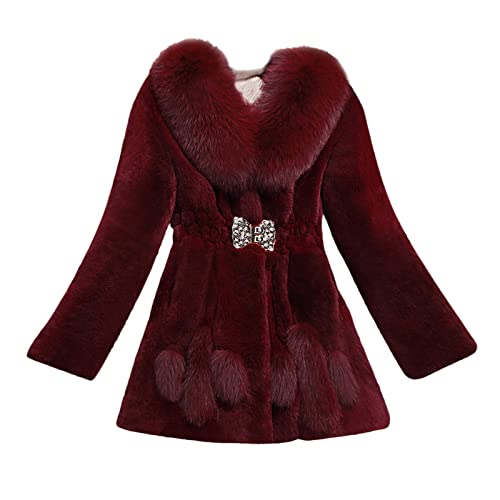 Herrenmantel Lang Jacke Mit Pelz WeißEr Rollkragenpullover Damen Weste Lang Schwarz Teddy Fleecejacke Damen TeddyplüSch Jacke Damen Lange MäNtel Daunenmantel Damen Lang Schwarz von Generic