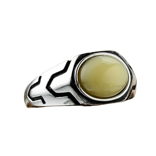 Herrenring aus Titanstahl im Vintage-Stil mit kreativer Persönlichkeit und Edelstein Herrenring aus Titanstahl im Vintage-Stil mit kreativer Persönlichkeit und Edelstein von Generic