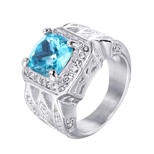 Herrenring im Vintage-Stil aus Edelstahl mit Zirkonia-Kristallen von Generic