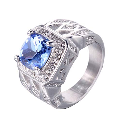 Herrenring im Vintage-Stil aus Edelstahl mit Zirkonia-Kristallen von Generic