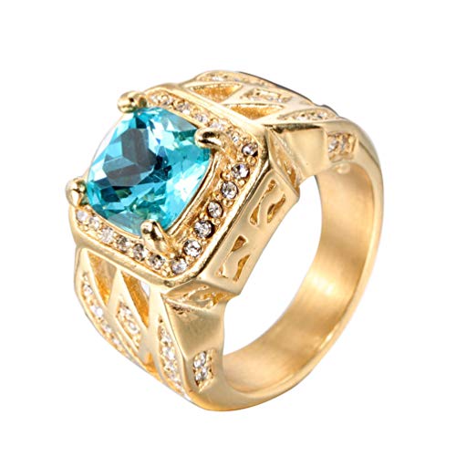 Herrenring im Vintage-Stil aus Edelstahl mit Zirkonia-Kristallen von Generic
