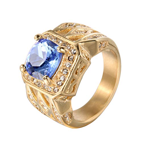 Herrenring im Vintage-Stil aus Edelstahl mit Zirkonia-Kristallen von Generic