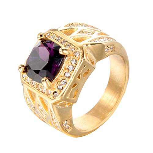 Herrenring im Vintage-Stil aus Edelstahl mit Zirkonia-Kristallen von Generic