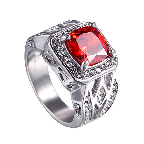 Herrenring im Vintage-Stil aus Edelstahl mit Zirkonia-Kristallen von Generic