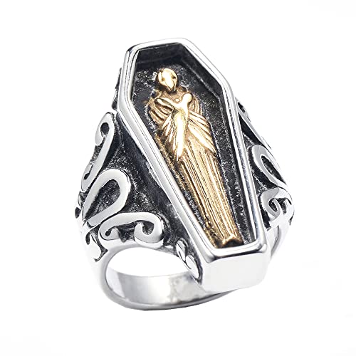 Herrenring mit Vampir-Sarg im Vintage-Stil von Generic